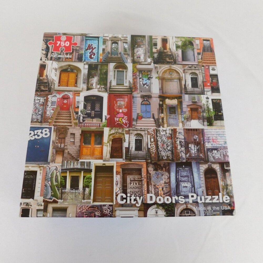 City Doors Jigsaw Puzzle 750 Pieces Made In USA Re-marks 18 x 24 Complete Bagged - Picture 2 of 8